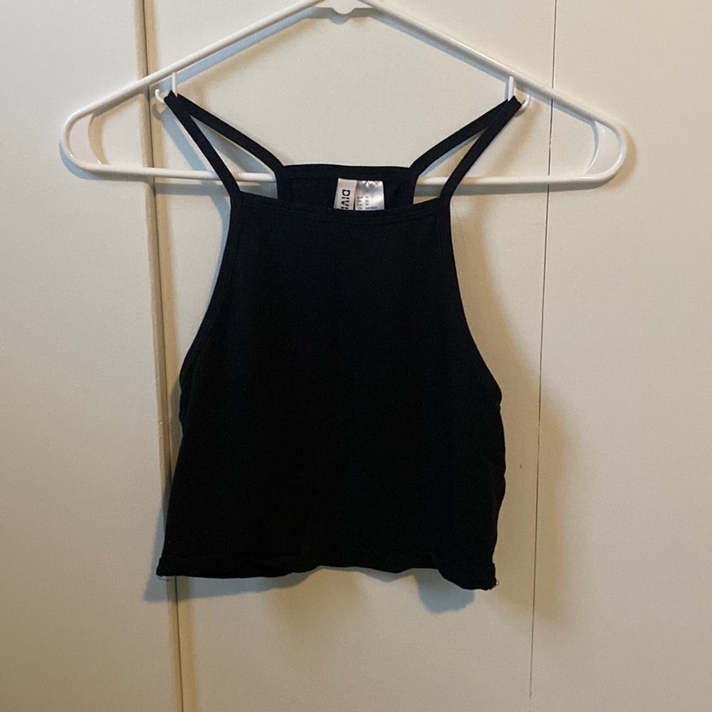 Size xs black tank top, H&M brand, cotton, never worn.
